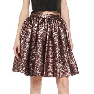 Alice + Olivia Pink and Black Metallic Skirt